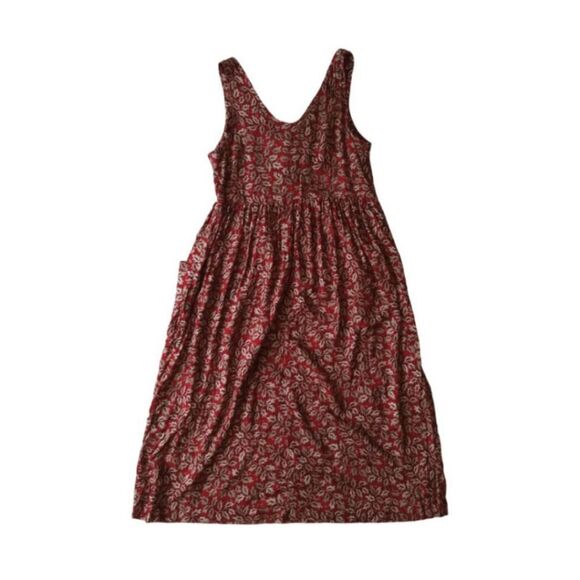 Vintage Norton McNaughton Petites Leafy Floral Print Sleeveless Dress Women's 8 - Picture 2 of 12